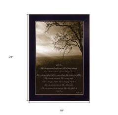 Life Is 9 Black Framed Print Wall Art