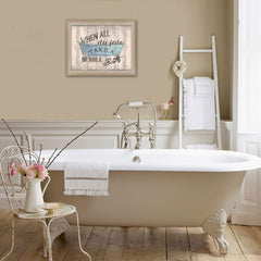 Take a Bubble Bath 1 Brown Framed Print Bathroom Wall Art