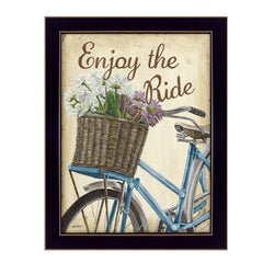 Enjoy the Ride Black Framed Print Wall Art