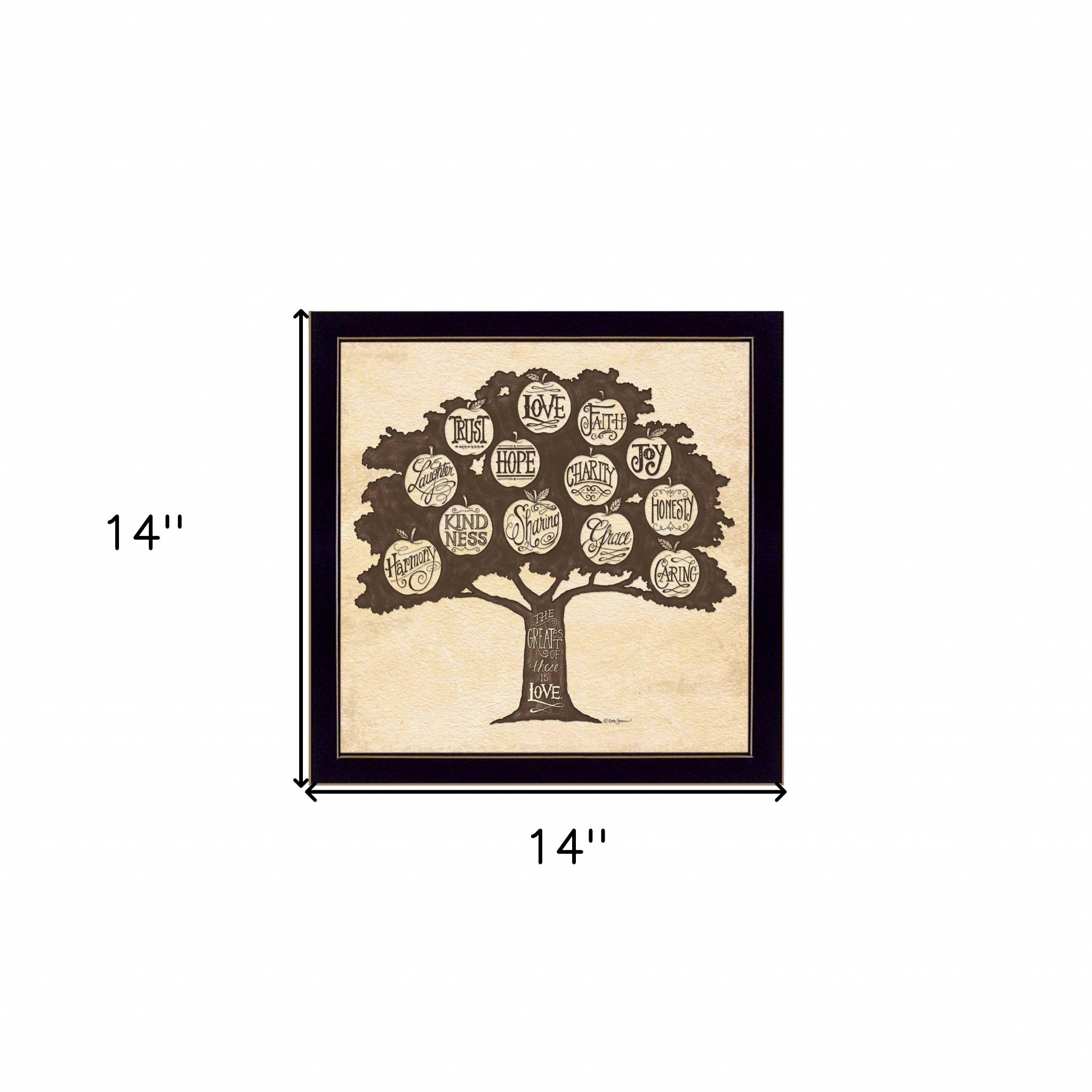 Family Attributes I Black Framed Print Wall Art