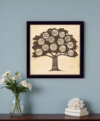 Family Attributes I Black Framed Print Wall Art