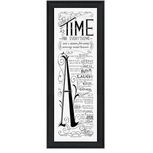 Time for Everything Black Framed Print Wall Art