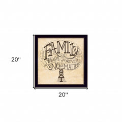 Family Always and Forever Black Framed Print Wall Art