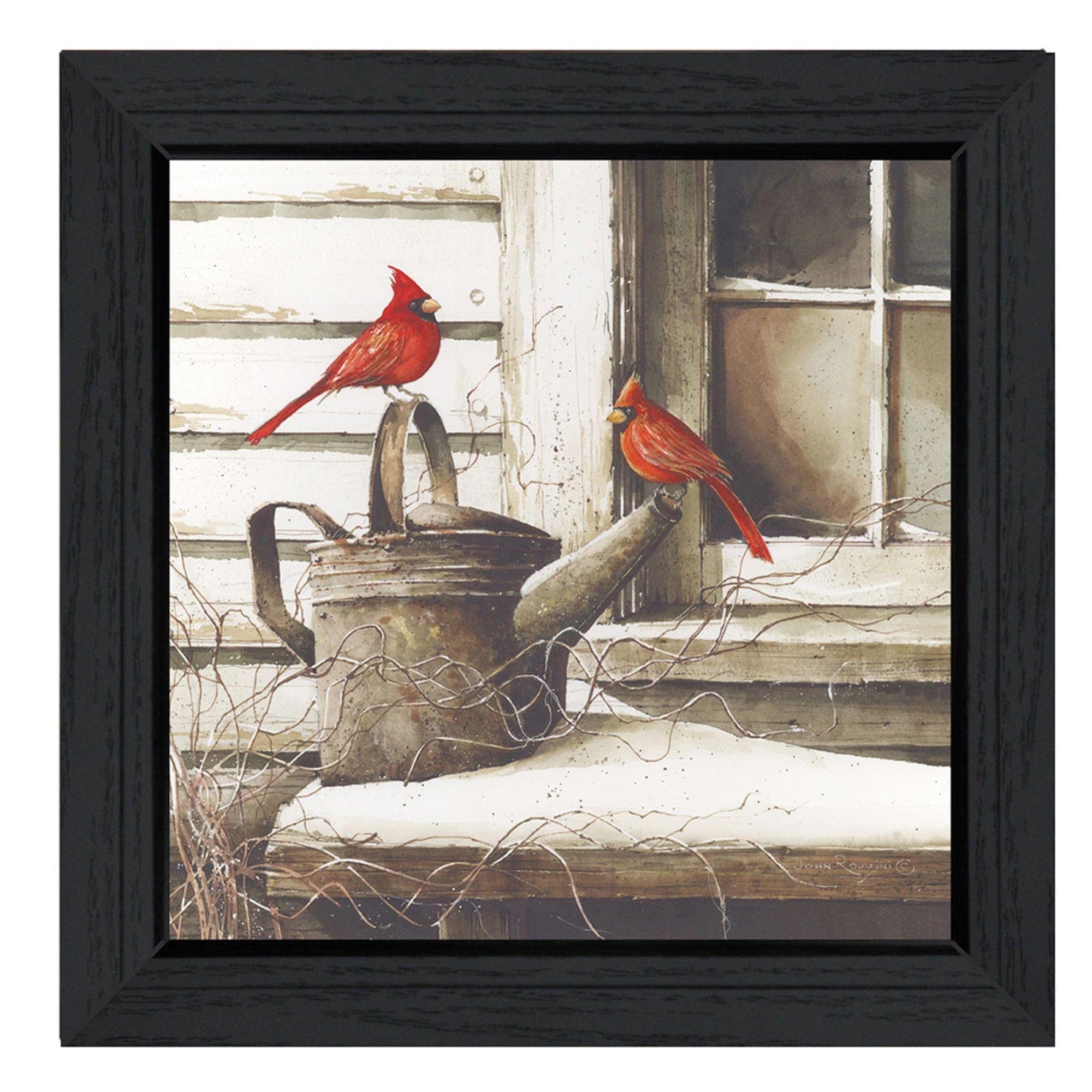 Waiting For Spring Black Framed Print Wall Art