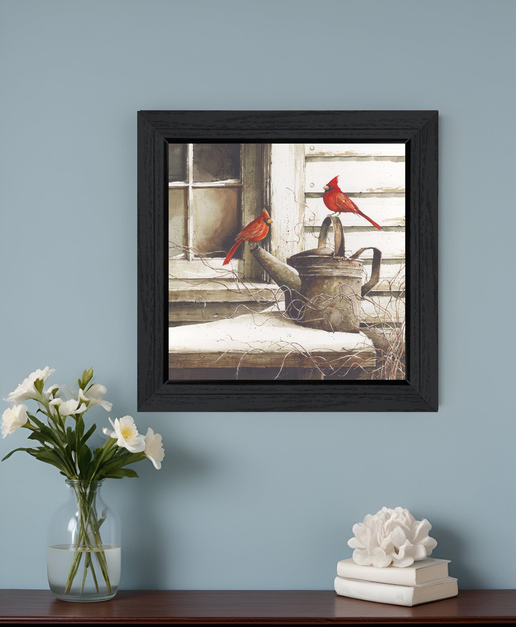 Waiting For Spring Black Framed Print Wall Art