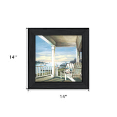 Front Porch Coastal Sunset Black Framed Print Wall Art