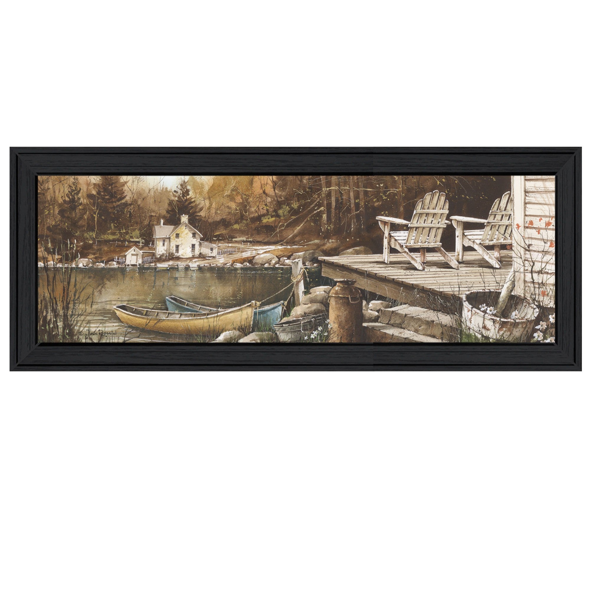 Lounging Black Framed Print Wall Art