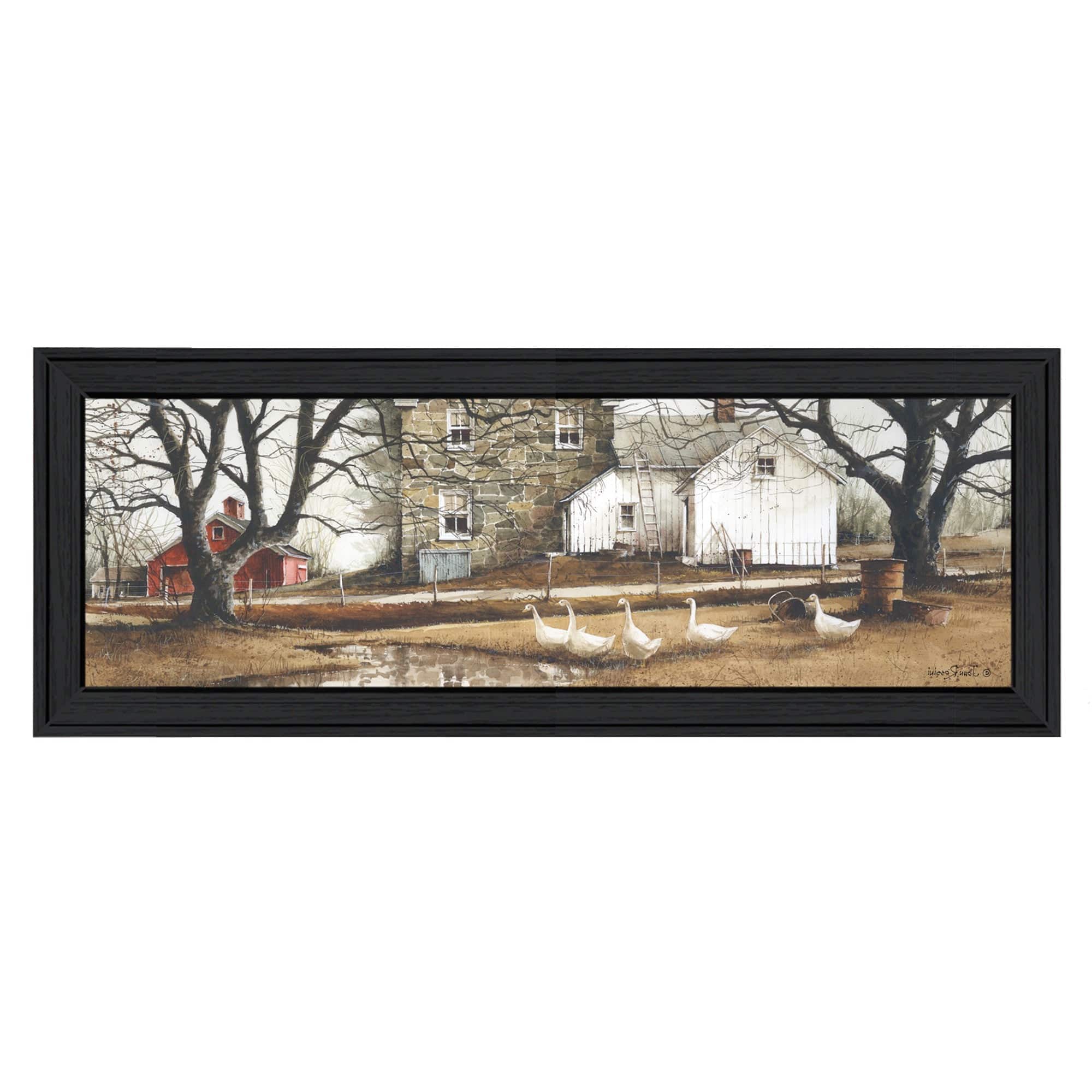 Puddle Jumpers 1 Black Framed Print Wall Art - Homeroots