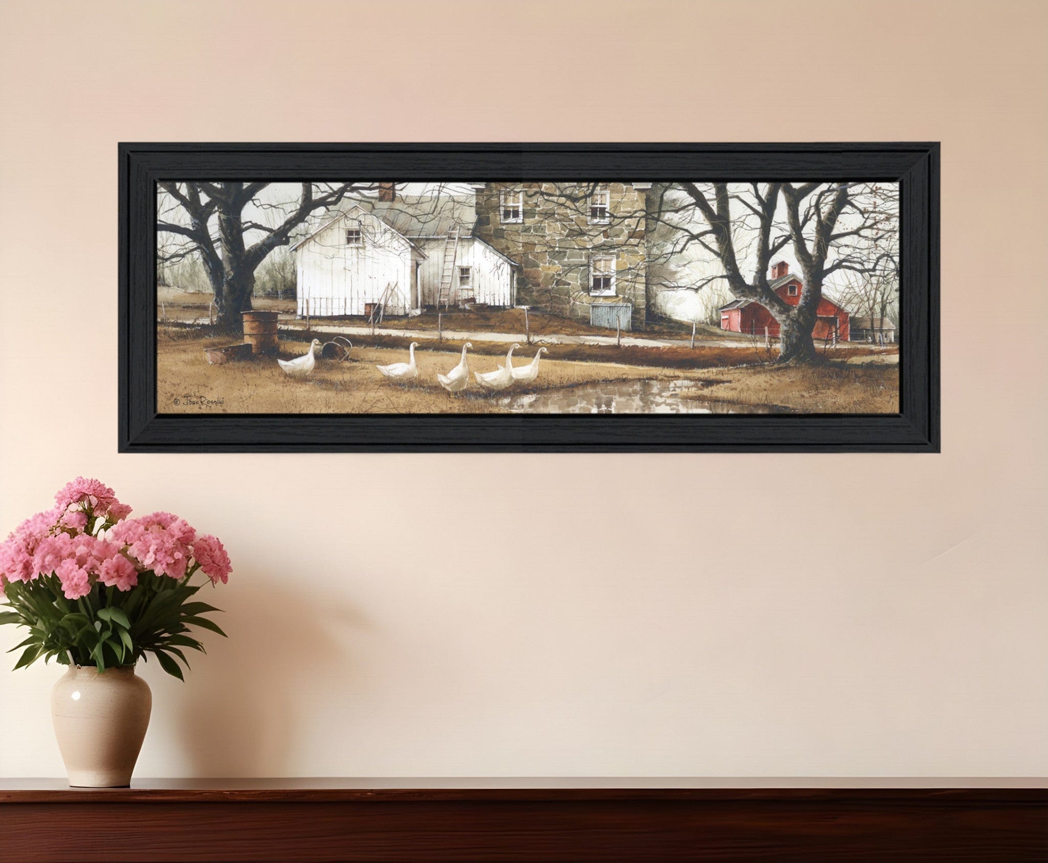 Puddle Jumpers 1 Black Framed Print Wall Art - Homeroots