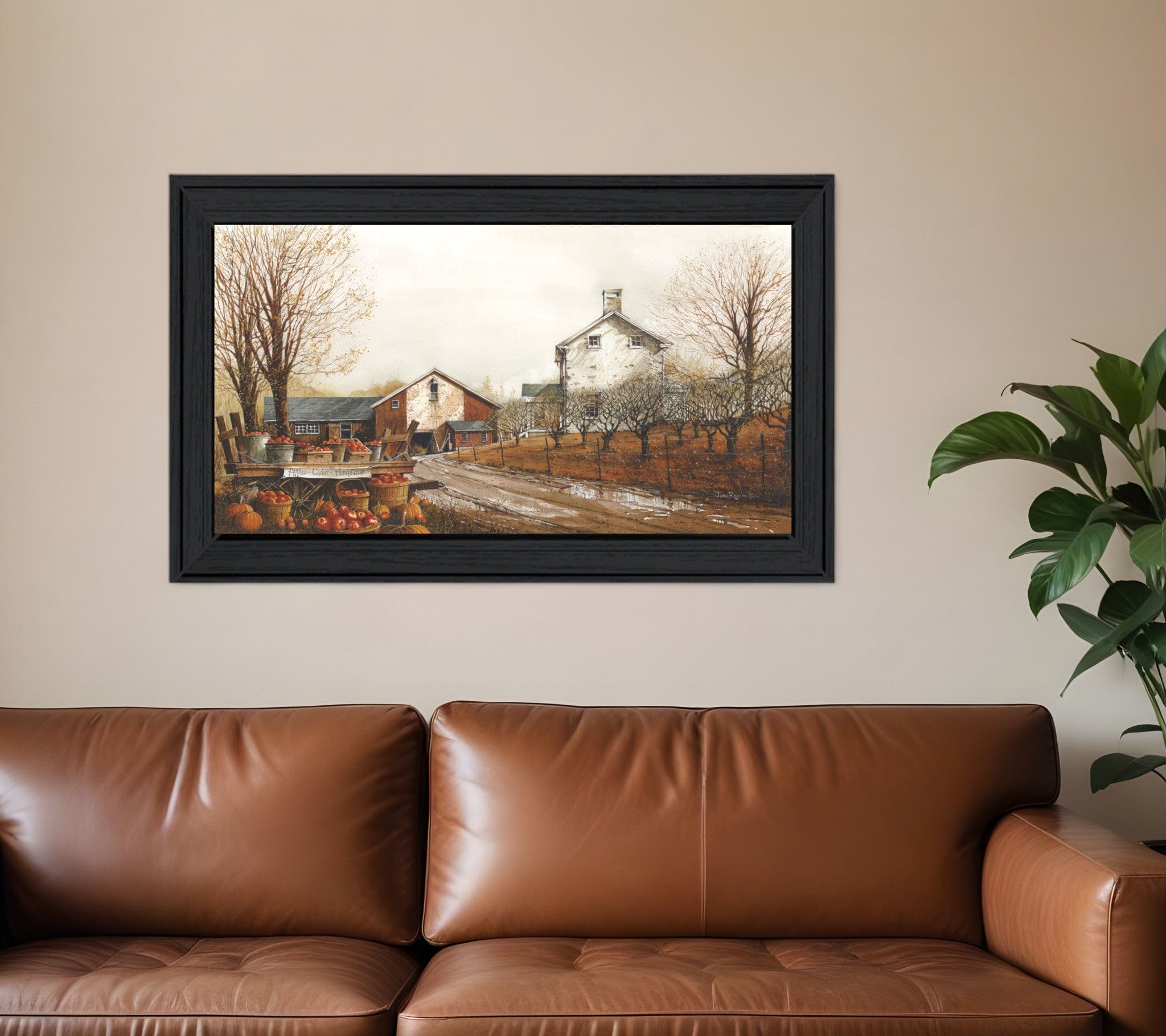 Autumns Bounty Black Framed Print Wall Art - Homeroots