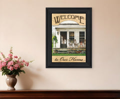 Welcome to Our Home 1 Black Framed Print Wall Art