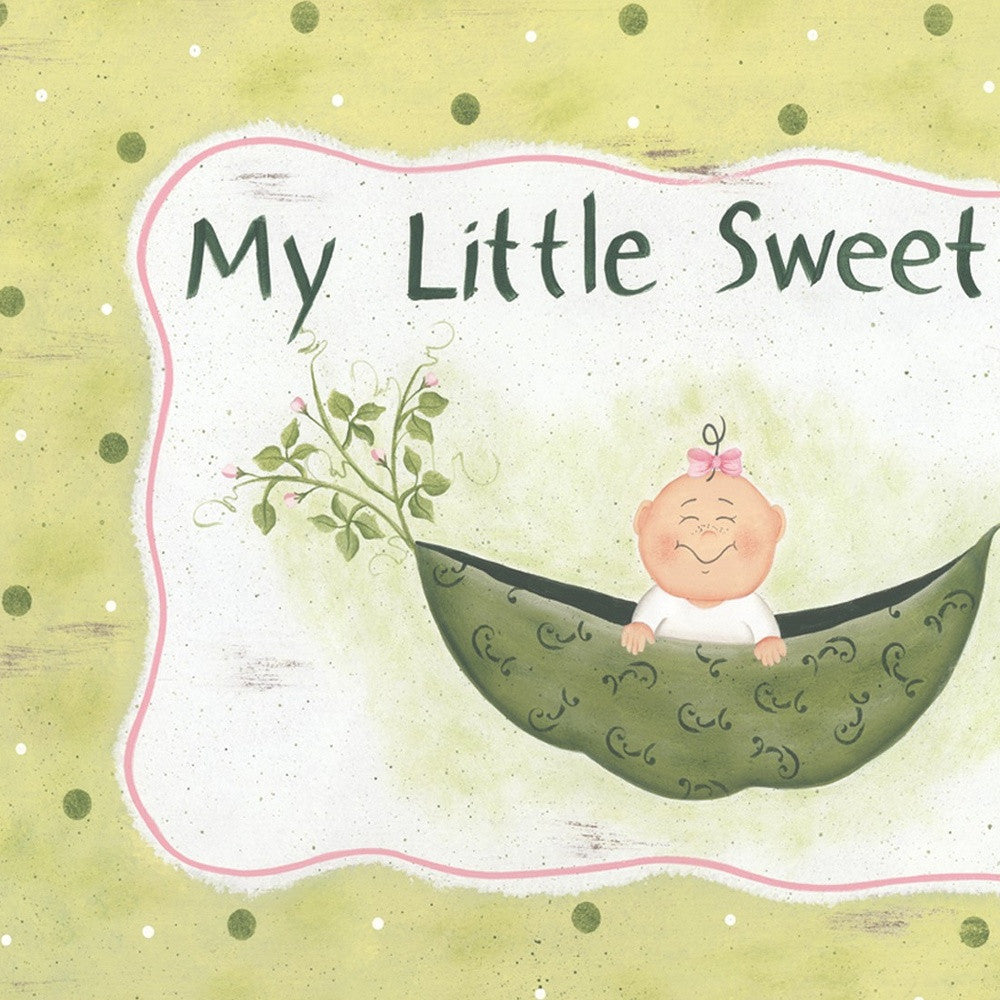 My Little Sweet Pea White Framed Print Wall Art