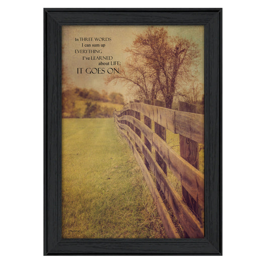 Life Goes On Black Framed Print Wall Art