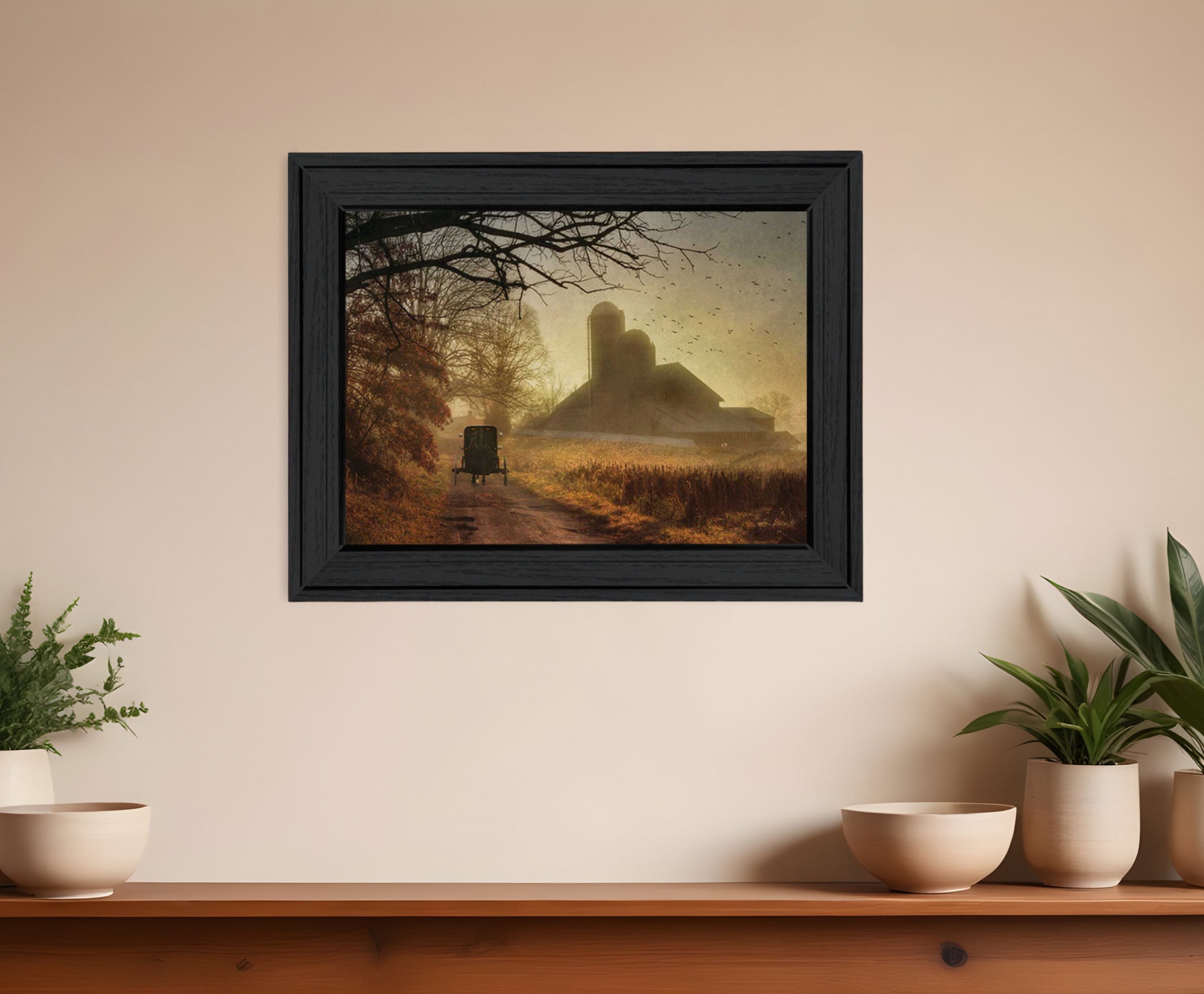 Sunday Morning 2 Black Framed Print Wall Art