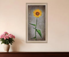 Sunflower I Brown Framed Print Wall Art