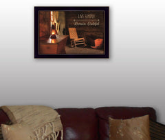 Live Simply 3 Black Framed Print Wall Art