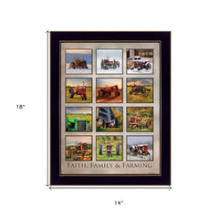 Faith Family Farming Black Framed Print Wall Art