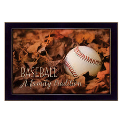 Baseball A Family Tradition Black Framed Print Wall Art - Homeroots