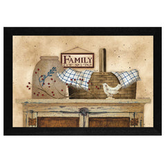 Family Still Life 1 Black Framed Print Wall Art