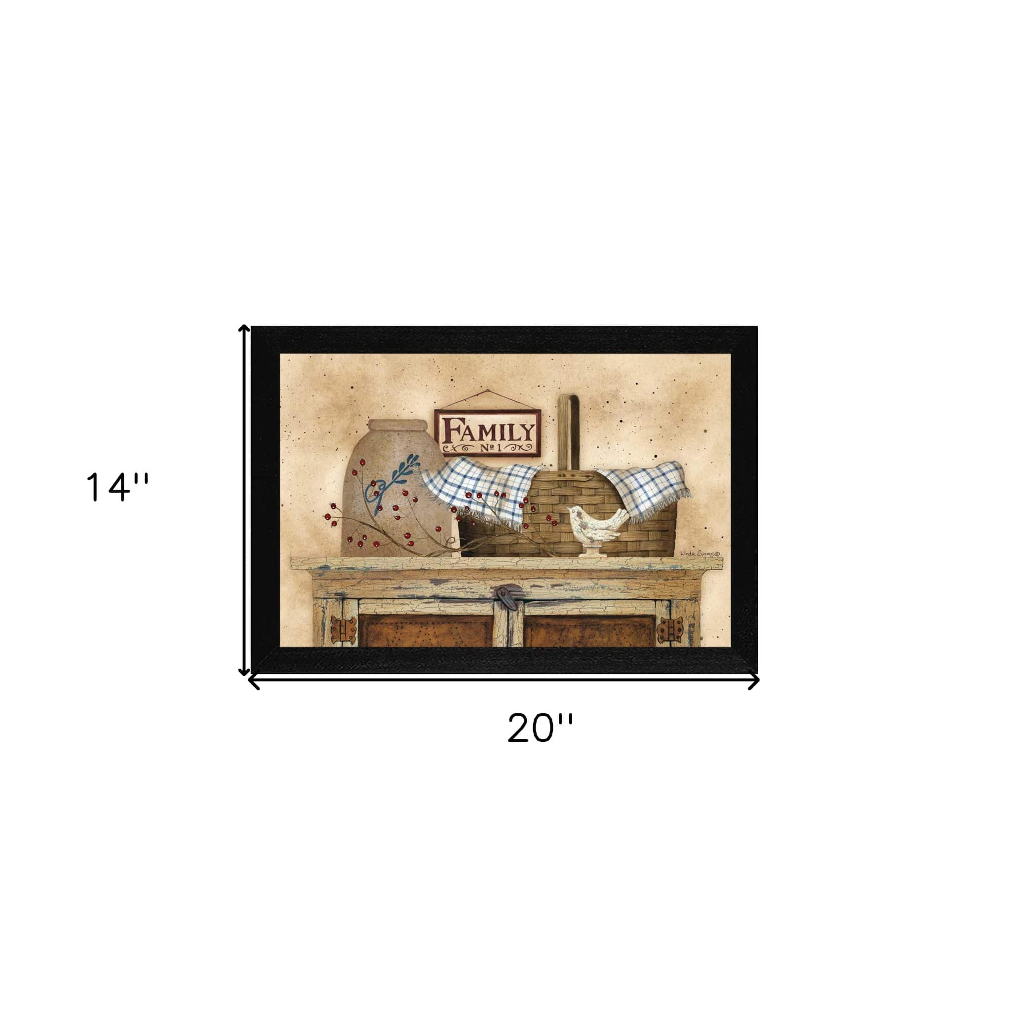 Family Still Life 1 Black Framed Print Wall Art - Homeroots