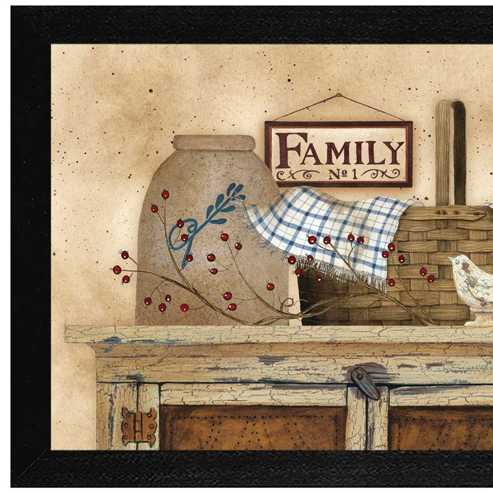 Family Still Life 1 Black Framed Print Wall Art