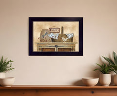 Family Still Life 2 Black Framed Print Wall Art