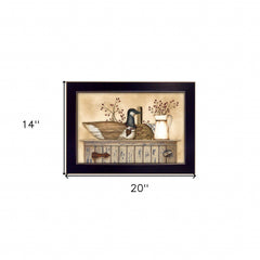 Duck and Berry Still Life Black Framed Print Wall Art - Homeroots