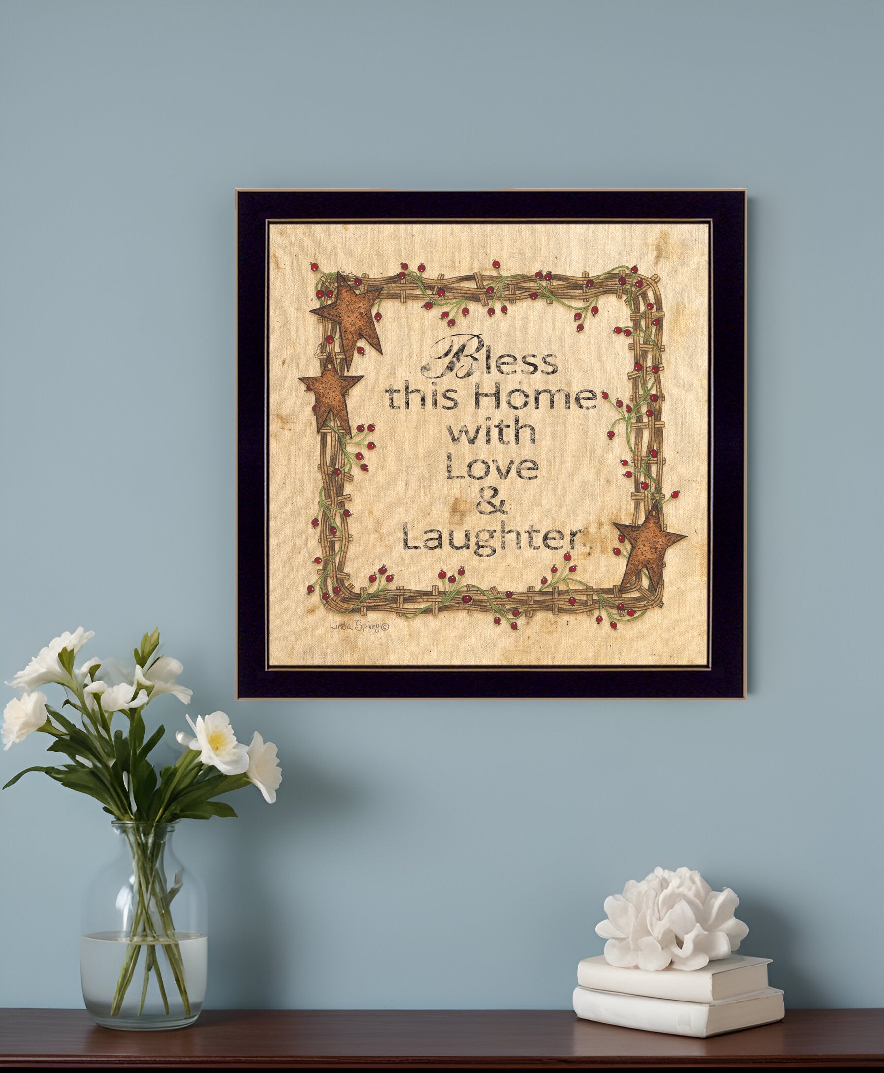 Bless this Home 2 Black Framed Print Wall Art