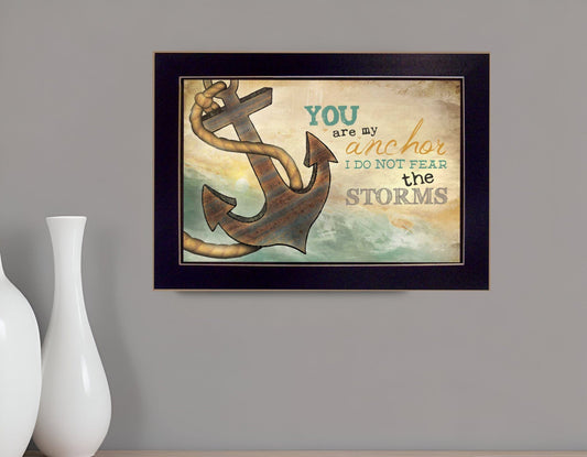 You Are my Anchor Black Framed Print Wall Art