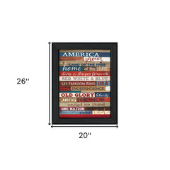 America Proud 3 Black Framed Print Wall Art