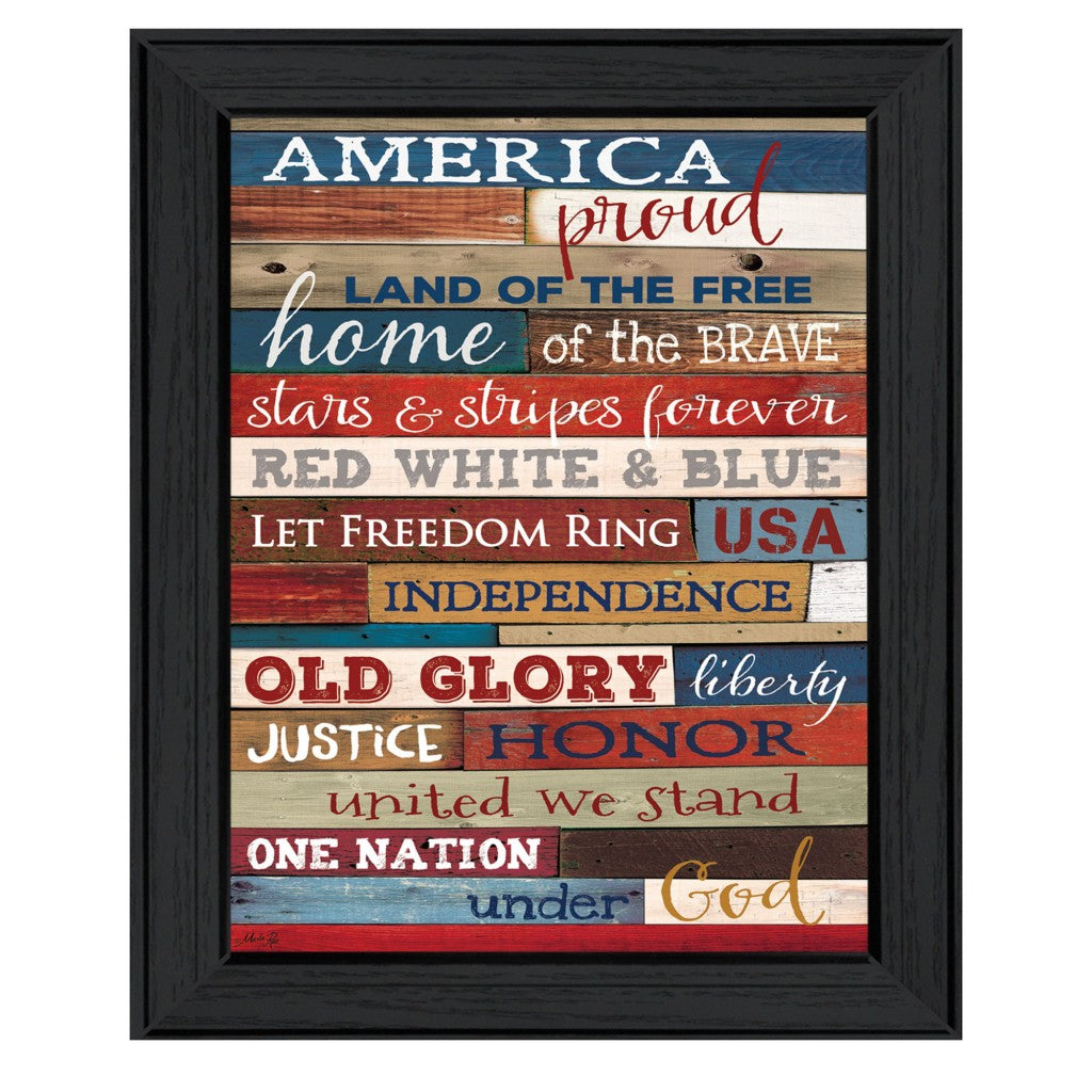 America Proud 1 Black Framed Print Wall Art