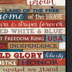 America Proud 1 Black Framed Print Wall Art