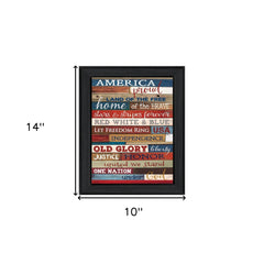 America Proud 1 Black Framed Print Wall Art