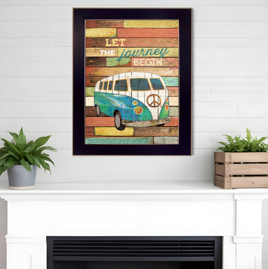 Let the Journey Begin Black Framed Print Wall Art