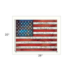 Pledge of Allegiance 4 White Framed Print Wall Art - Homeroots