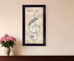 Play It 3 Black Framed Print Wall Art - Homeroots