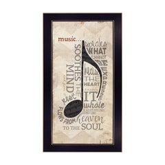 Music 6 Black Framed Print Wall Art