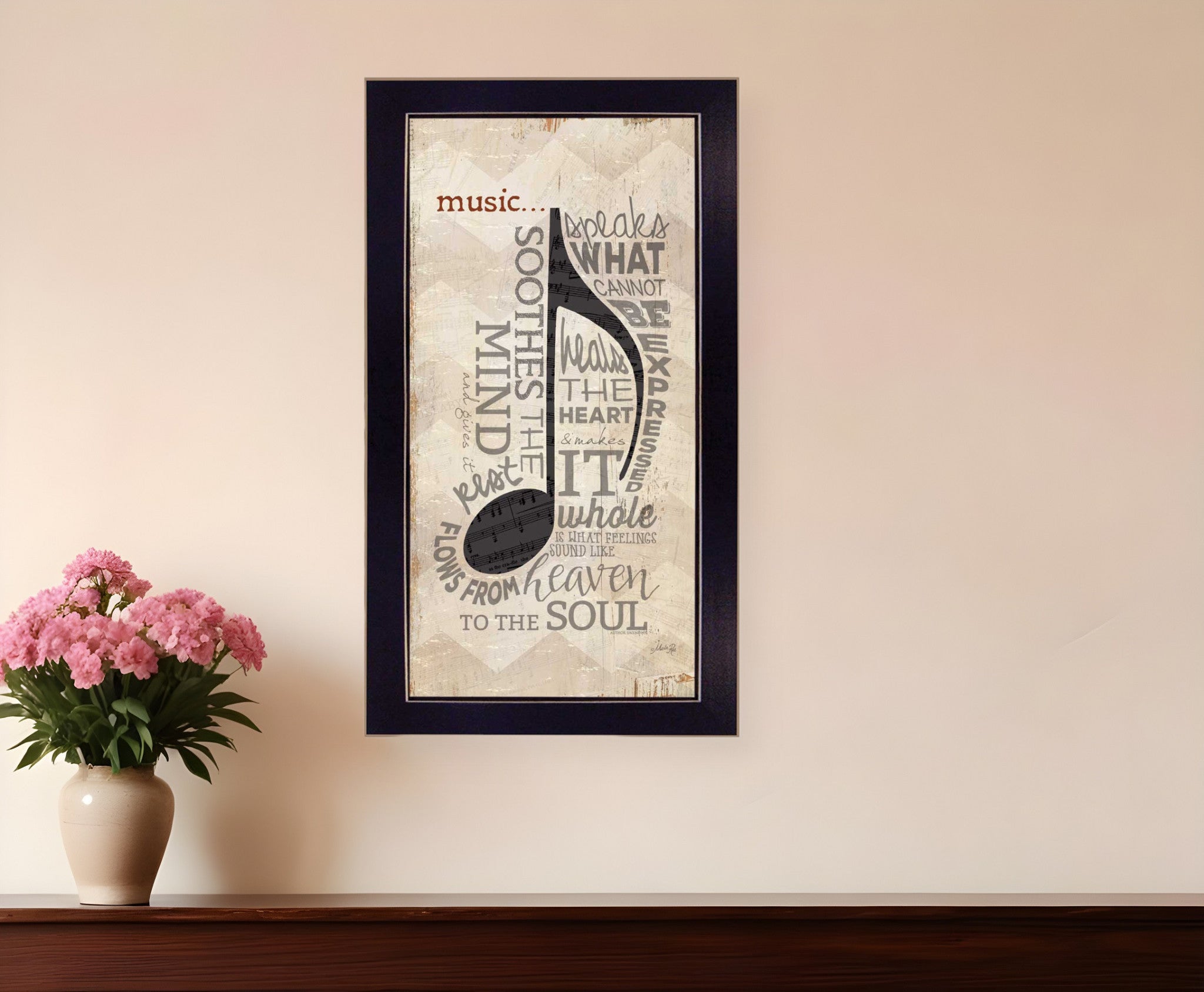 Music 6 Black Framed Print Wall Art