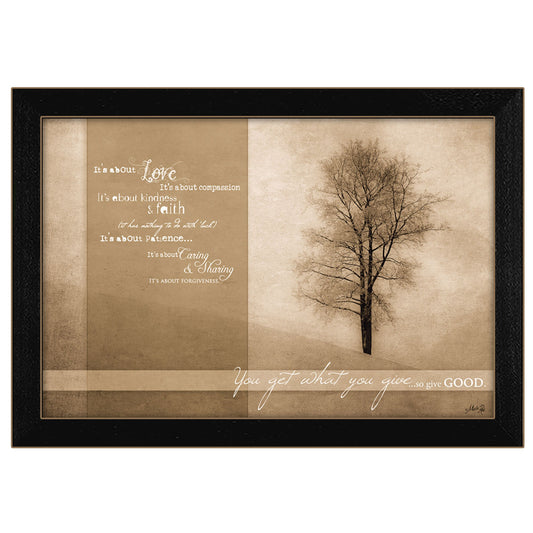 Its About Love 2 Black Framed Print Wall Art