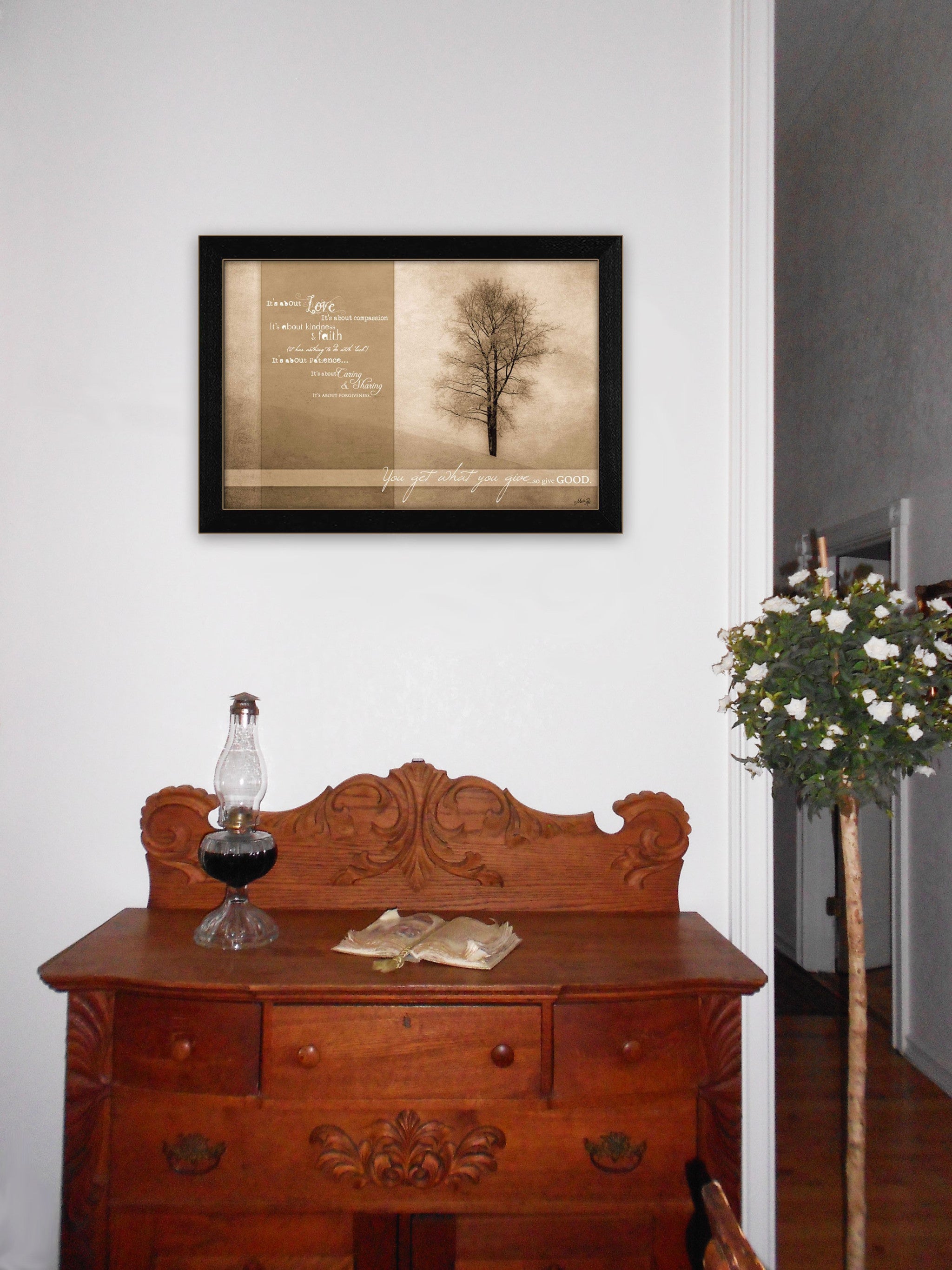 Its About Love 2 Black Framed Print Wall Art