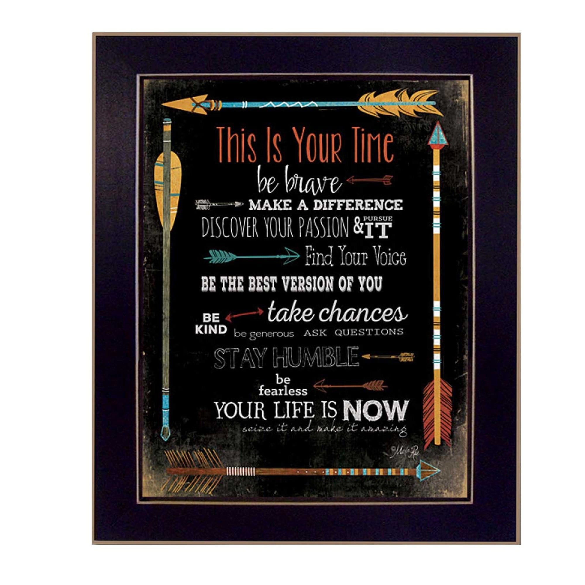 This is Your Time 3 Black Framed Print Wall Art - Homeroots