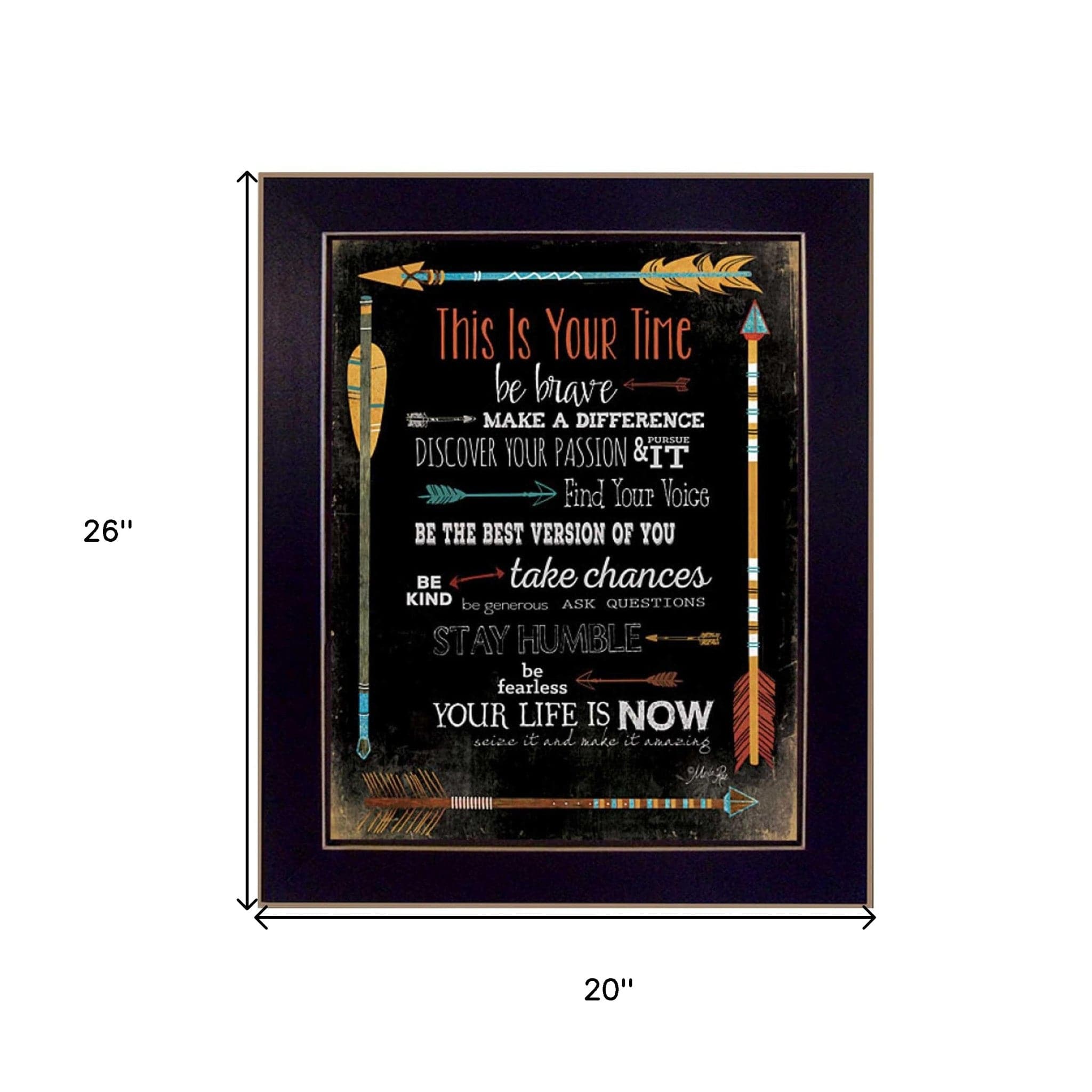 This is Your Time 3 Black Framed Print Wall Art - Homeroots