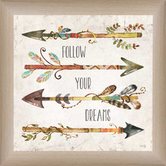 Follow Your Dreams Brown Framed Print Wall Art