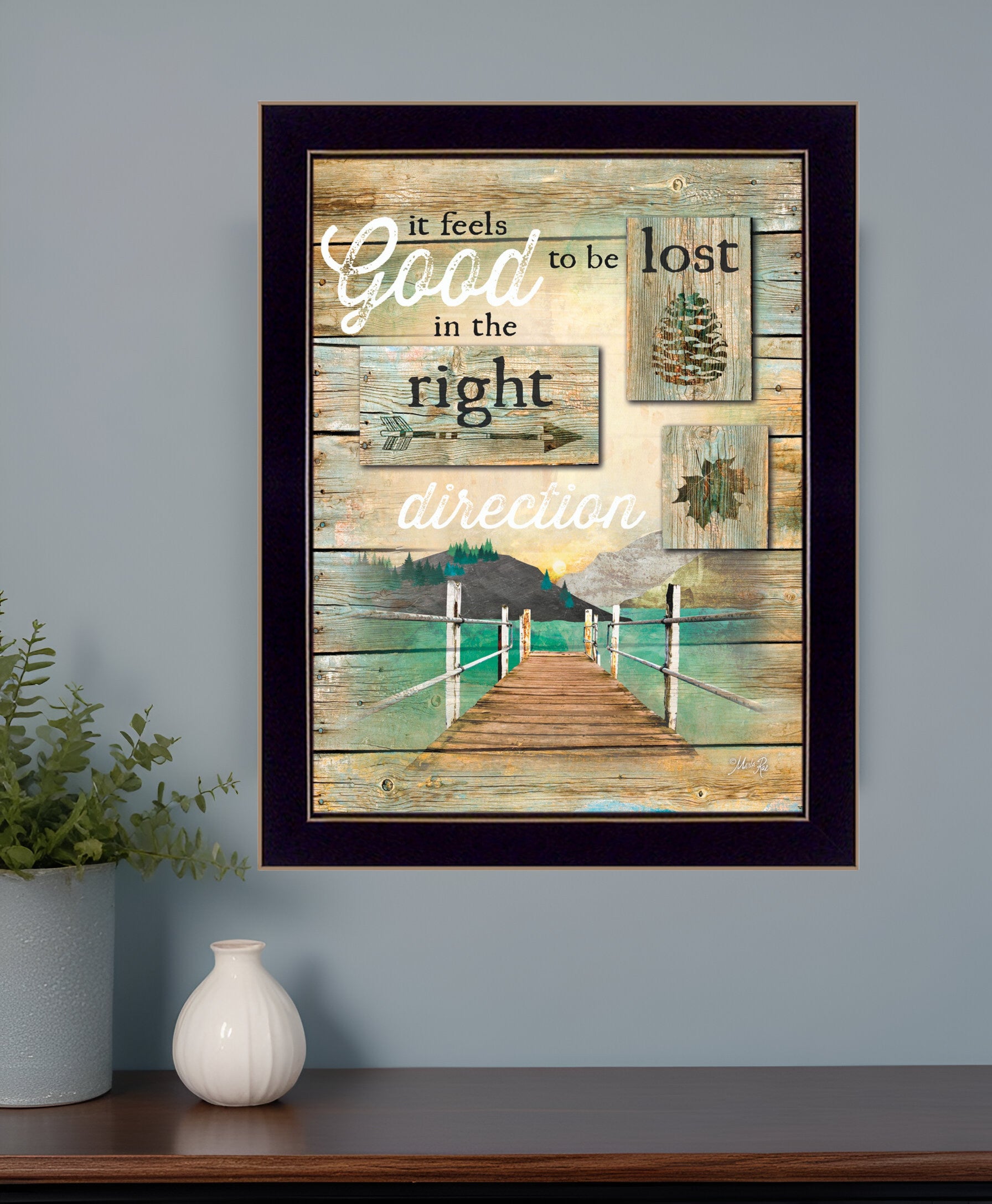 Go to the Lake Black Framed Print Wall Art