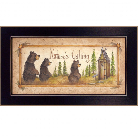 Natures Calling 4 Black Framed Print Wall Art