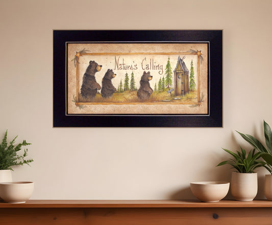 Natures Calling 4 Black Framed Print Wall Art