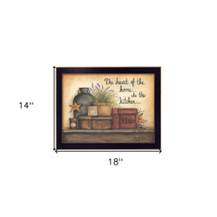 Heart of the Home 4 Black Framed Print Kitchen Wall Art