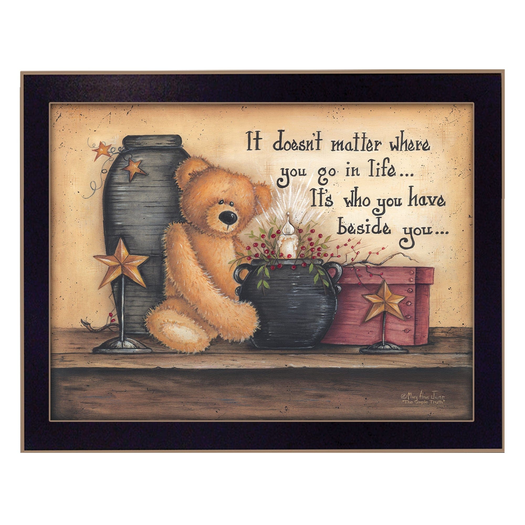 The Simple Truth 2 Black Framed Print Wall Art - Homeroots