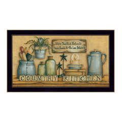 Country Kitchen 2 Black Framed Print Kitchen Wall Art