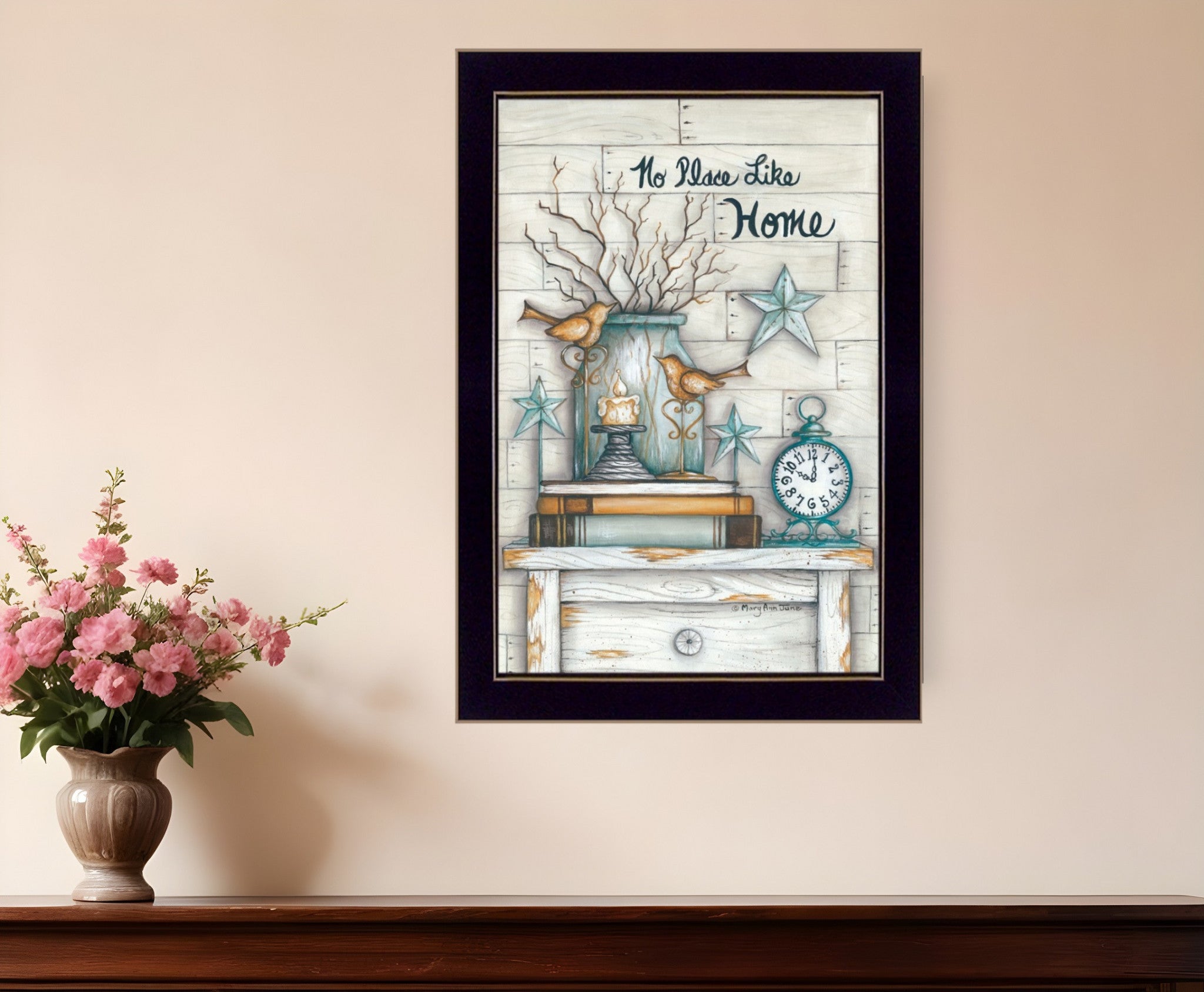 No Place Like Home 5 Black Framed Print Wall Art